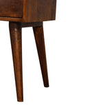 Solid Mango Wood Bedside Cabinet Modern With 2 Drawers - Birmingham