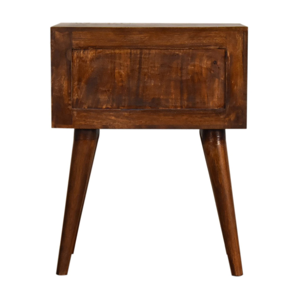 Solid Mango Wood Bedside Cabinet Modern With 2 Drawers - Birmingham