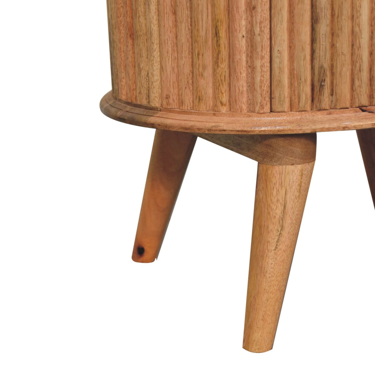 Solid Mango Wood Bedside Cabinet Nordic With 2 Drawers - Soba