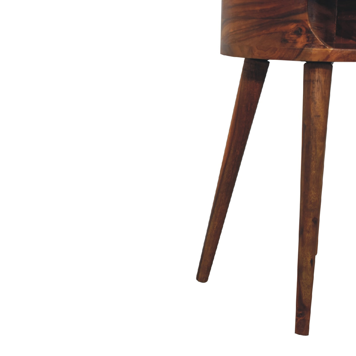 Solid Mango Wood Bedside Cabinet Open Shelf - Alina