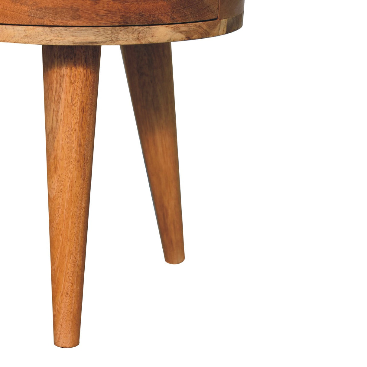 Solid Mango Wood Bedside Cabinet Tripod With 2 Drawers - Odyssey