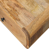 Solid Mango Wood Bedside Cabinet Wall Mounted With 1 Drawer - Avora