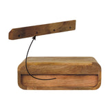 Solid Mango Wood Bedside Cabinet Wall Mounted With 1 Drawer - Avora