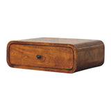 Solid Mango Wood Bedside Cabinet Wall Mounted With 1 Drawer - Avora