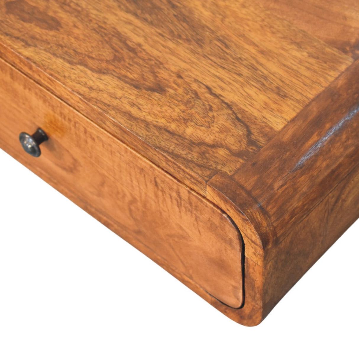 Solid Mango Wood Bedside Cabinet Wall Mounted With 1 Drawer - Avora