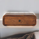 Solid Mango Wood Bedside Cabinet Wall Mounted With 1 Drawer - Avora