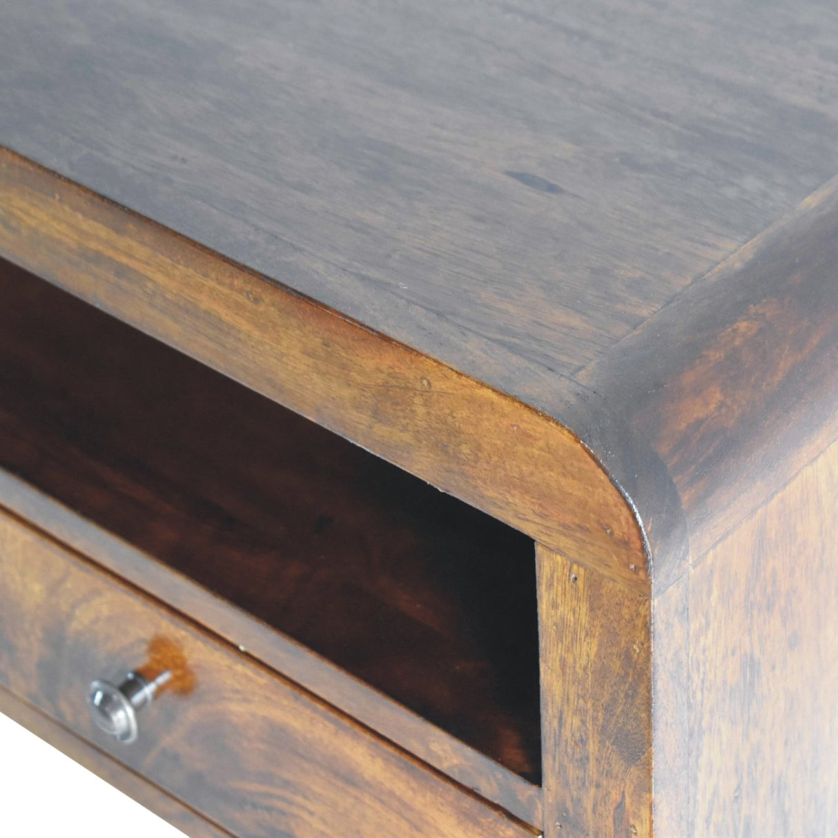 Solid Mango Wood Bedside Cabinet Wall Mounted With 1 Drawer - Birmingham