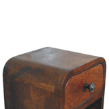 Solid Mango Wood Bedside Cabinet Wall Mounted With 1 Drawer - Exeter