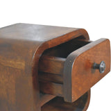 Solid Mango Wood Bedside Cabinet Wall Mounted With 1 Drawer - Exeter