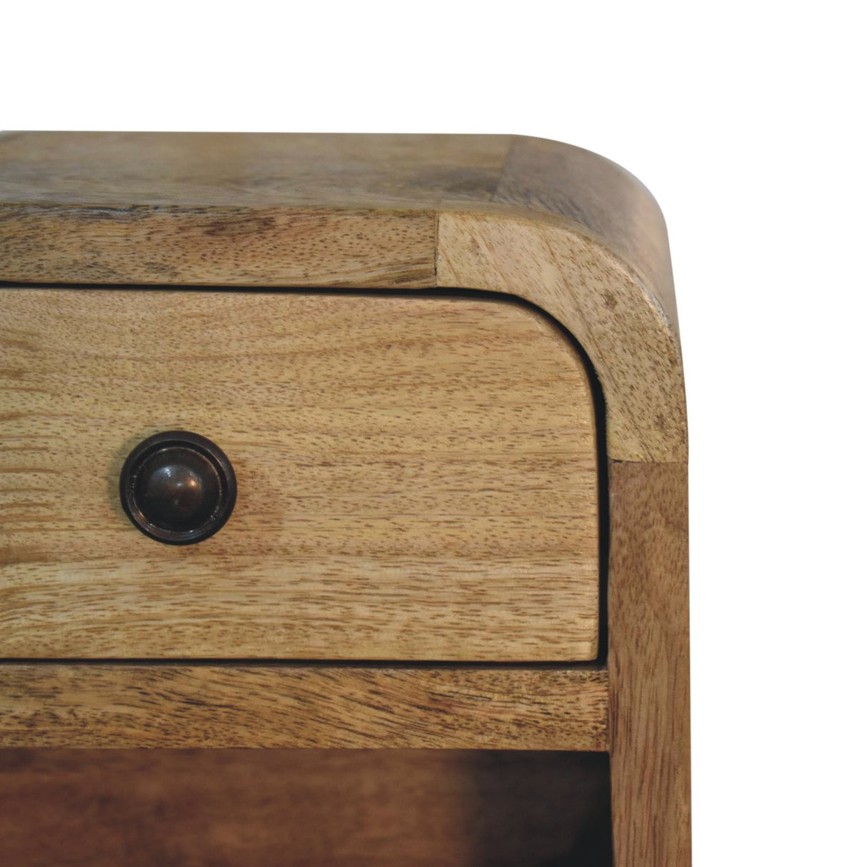 Solid Mango Wood Bedside Cabinet Wall Mounted With 1 Drawer - Exeter