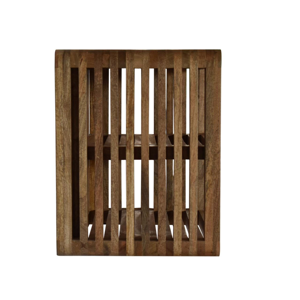 Solid Mango Wood Bedside Cabinet Wall Mounted With 2 Open Slots - Soba