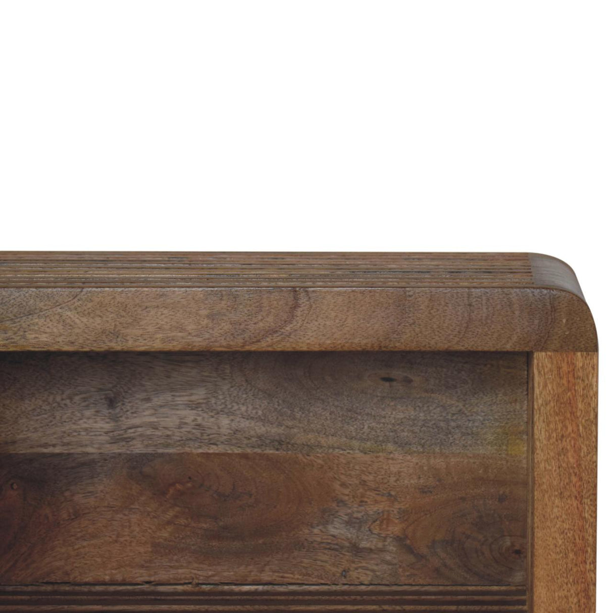 Solid Mango Wood Bedside Cabinet Wall Mounted With Open Slot - Soba