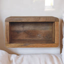 Solid Mango Wood Bedside Cabinet Wall Mounted With Open Slot - Soba