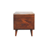 Solid Mango Wood Blanket Box Curved - Gloucester