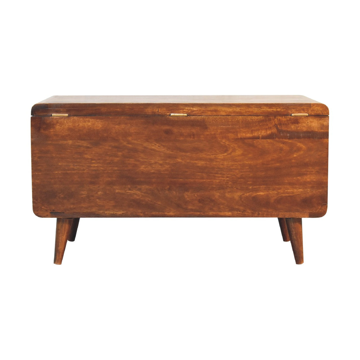 Solid Mango Wood Blanket Box Curved - Gloucester