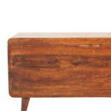 Solid Mango Wood Blanket Box Curved - Gloucester