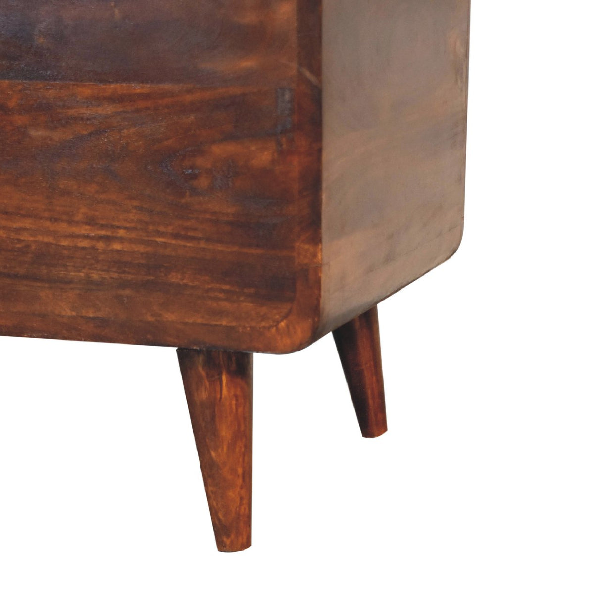 Solid Mango Wood Blanket Box Curved - Gloucester
