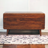 Solid Mango Wood Blanket Box Curved - Gloucester
