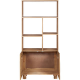 Solid Mango Wood Bookcase With 2 Doors - Austin