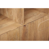 Solid Mango Wood Bookcase With 2 Doors - Austin