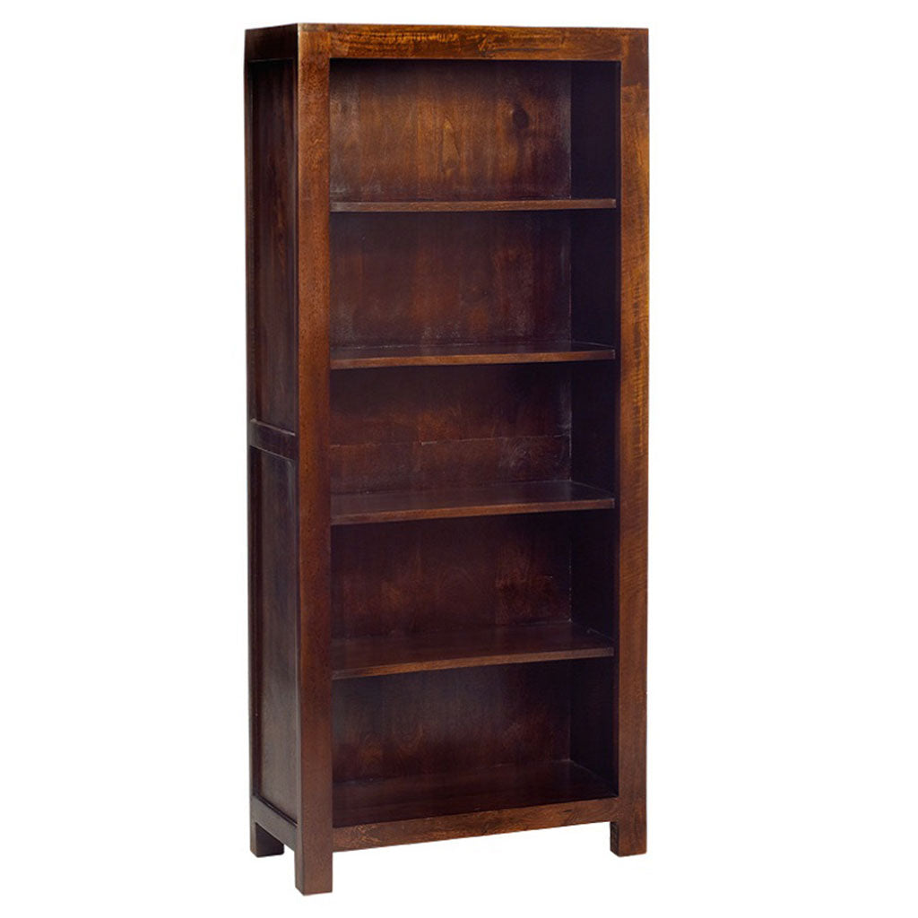 Solid Mango Wood Bookcase With 5 Shelves - Toko