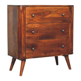 Solid Mango Wood Chest Of 3 Drawers - Bera