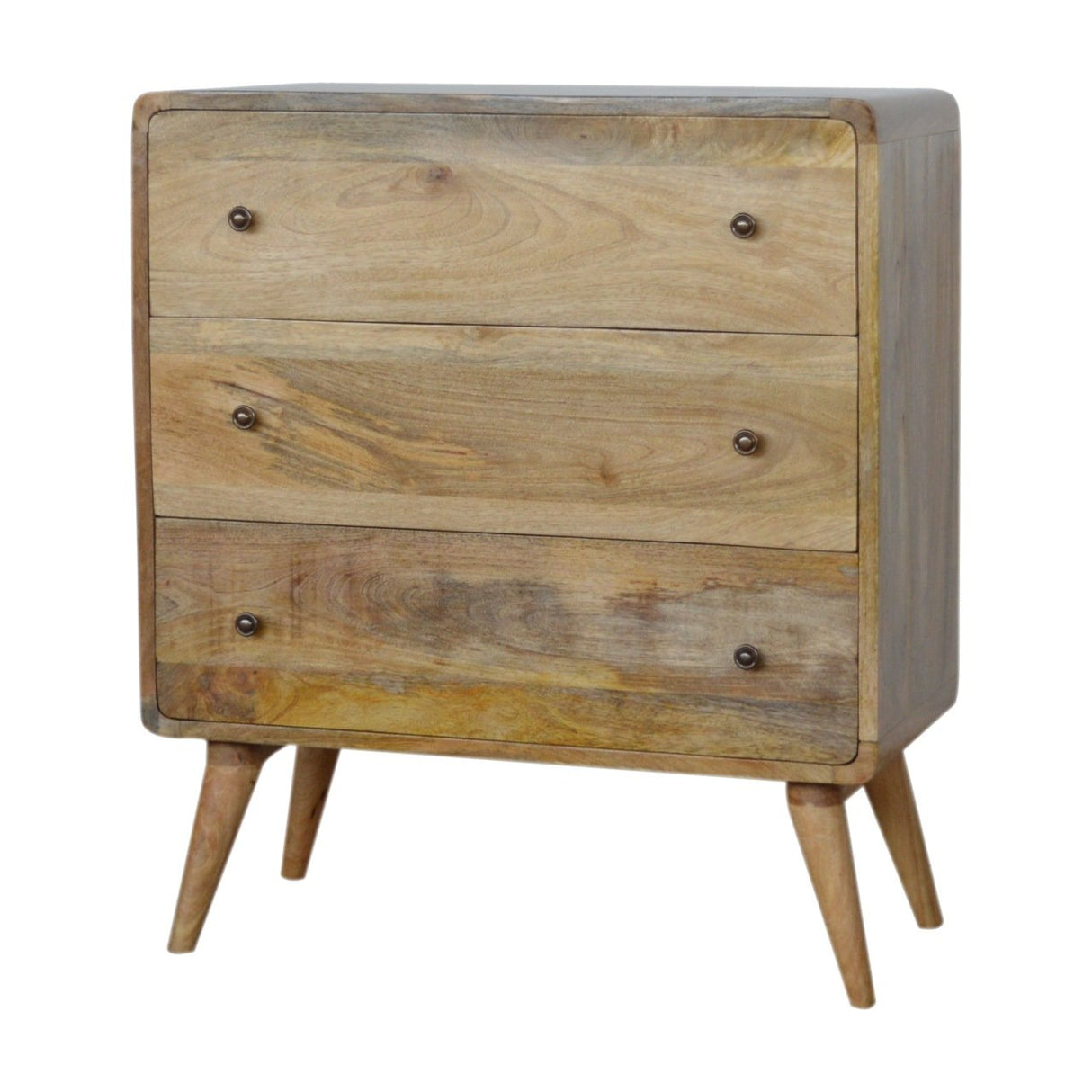 Solid Mango Wood Chest Of 3 Drawers - Coventry