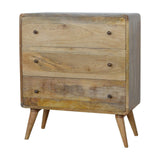 Solid Mango Wood Chest Of 3 Drawers - Coventry