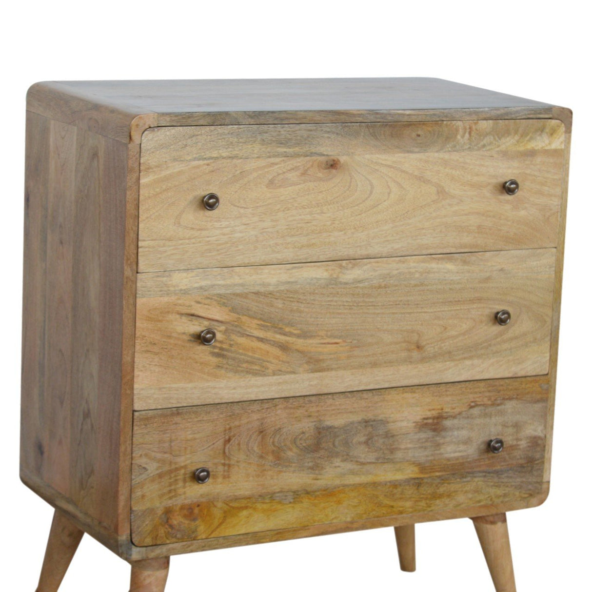 Solid Mango Wood Chest Of 3 Drawers - Coventry