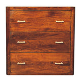 Solid Mango Wood Chest Of 3 Drawers - Luca