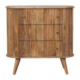Solid Mango Wood Chest Of 3 Drawers Nordic - Soba