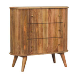 Solid Mango Wood Chest Of 3 Drawers Nordic - Soba