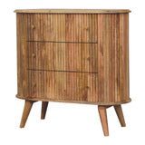 Solid Mango Wood Chest Of 3 Drawers Nordic - Soba