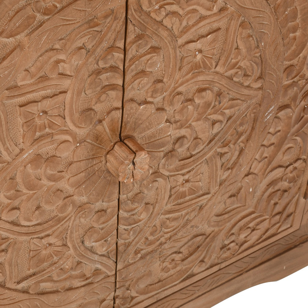 Solid Mango Wood Chest Of 4 Drawers - Artwork