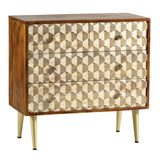 Solid Mango Wood Chest Of 4 Drawers - Edison