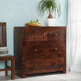 Solid Mango Wood Chest Of 4 Drawers - Toko