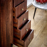 Solid Mango Wood Chest Of 5 Drawers With Marble Top - Opal