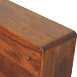 Solid Mango Wood Chest Of 6 Drawers Large And Curved - Lincoln