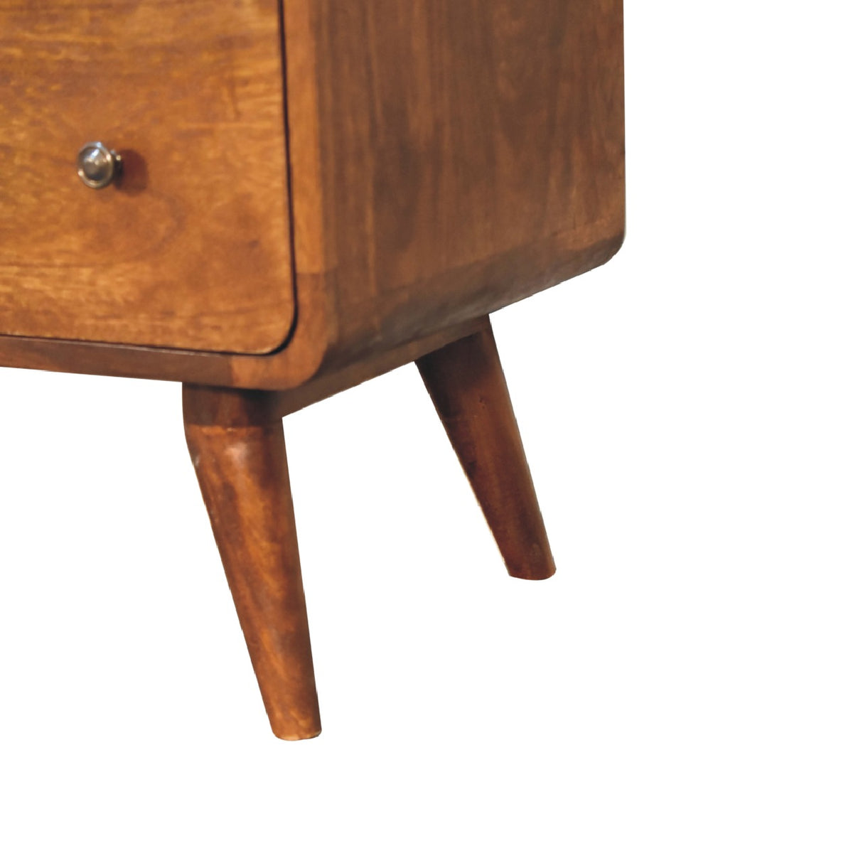 Solid Mango Wood Chest Of 6 Drawers Large And Curved - Lincoln