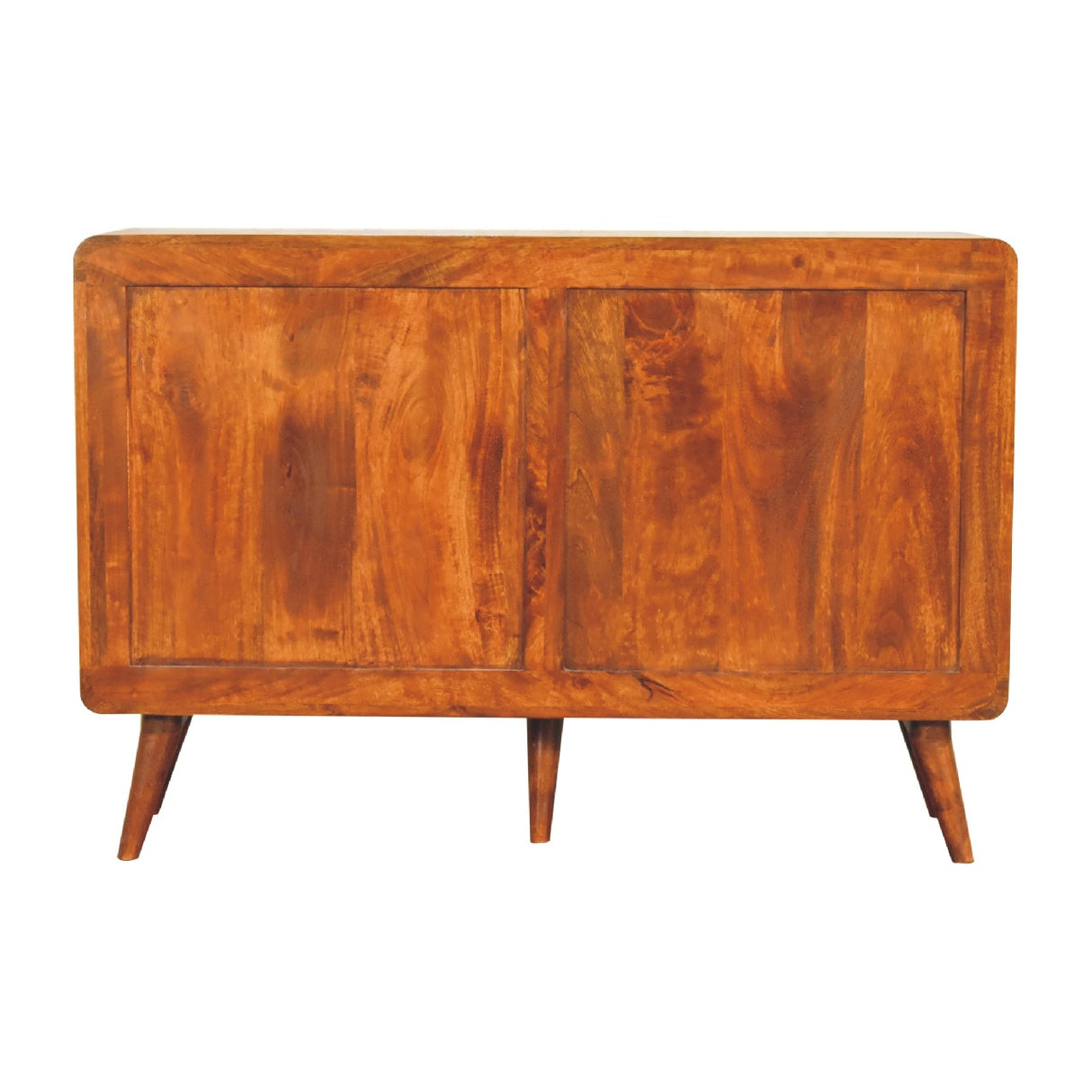 Solid Mango Wood Chest Of 6 Drawers Large And Curved - Lincoln
