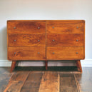 Solid Mango Wood Chest Of 6 Drawers Large And Curved - Lincoln