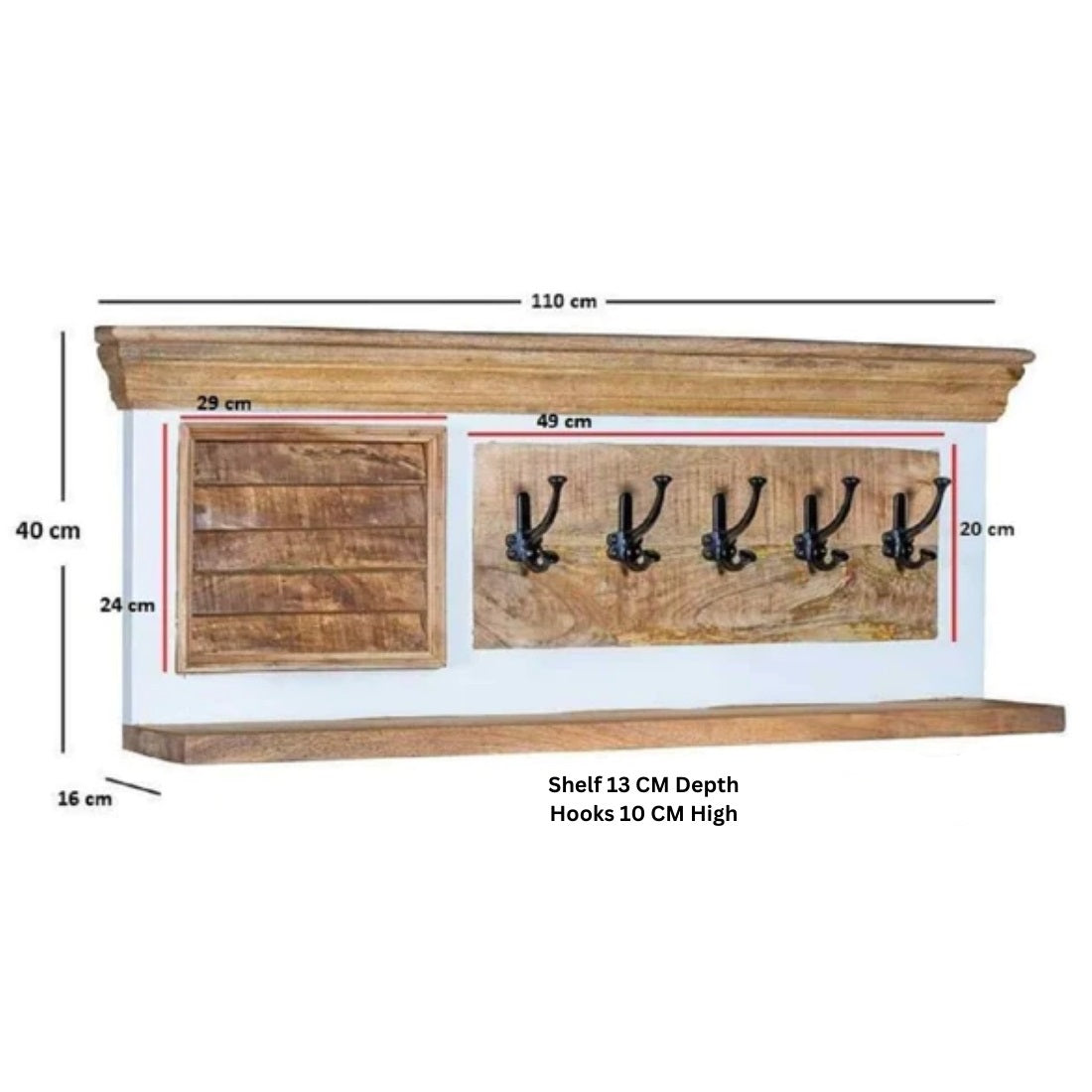 Solid Mango Wood Coat Hanger - Alfie