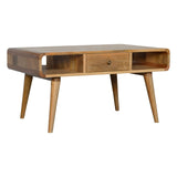Solid Mango Wood Coffee Table With 1 Drawer - Coventry