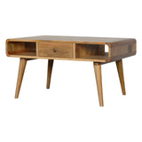 Solid Mango Wood Coffee Table With 1 Drawer - Coventry