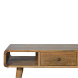 Solid Mango Wood Coffee Table With 1 Drawer - Coventry