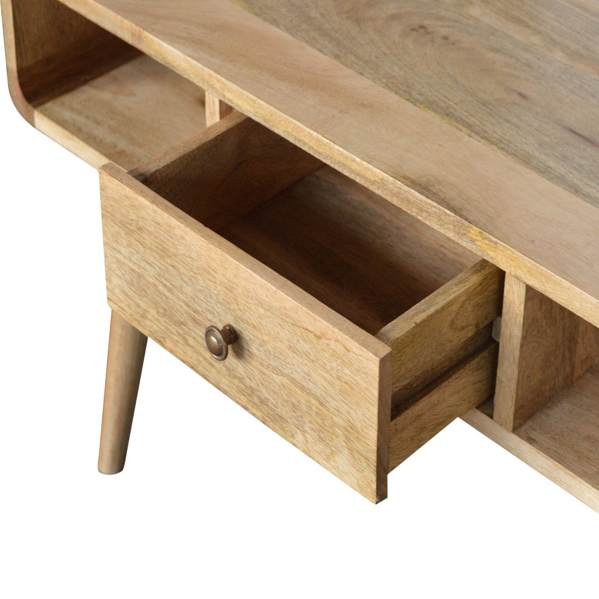 Solid Mango Wood Coffee Table With 1 Drawer - Coventry
