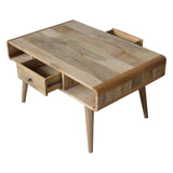 Solid Mango Wood Coffee Table With 1 Drawer - Coventry