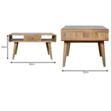 Solid Mango Wood Coffee Table With 1 Drawer - Coventry