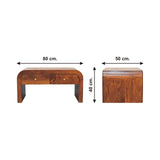 Solid Mango Wood Coffee Table With 2 Drawers - Darcy