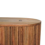 Solid Mango Wood Coffee Table Ball With Lid-Up - Soba